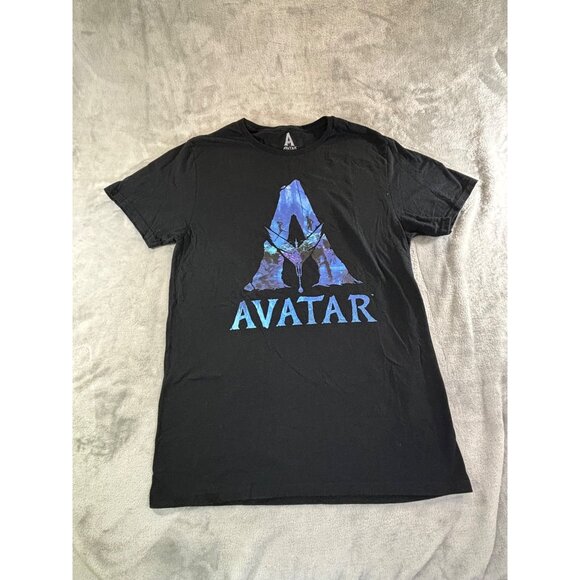 Avatar Shirt Men's Medium Black and Blue Avatar logo Graphic Tee - Picture 1 of 7